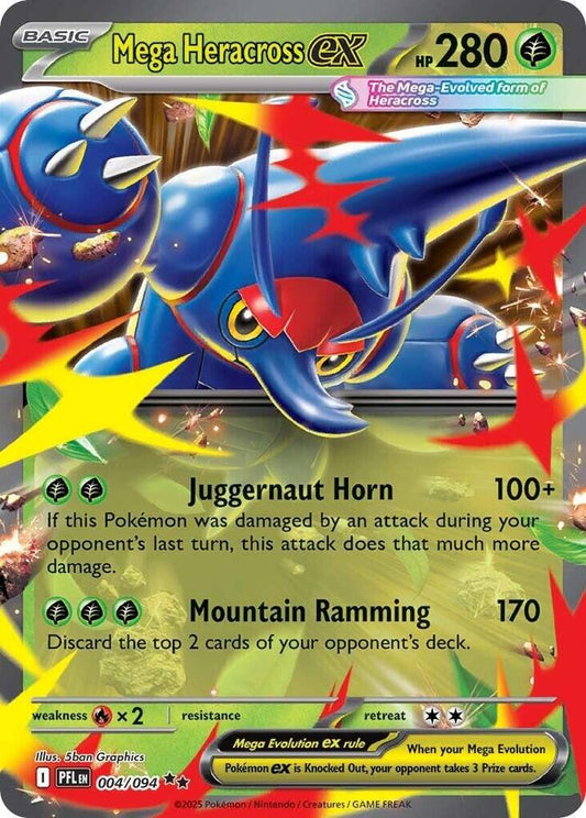 #004 Mega Heracross EX 004/094 Double Rare
