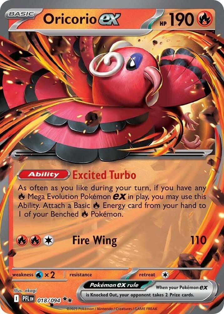 #018 Oricorio EX 018/094 Double Rare