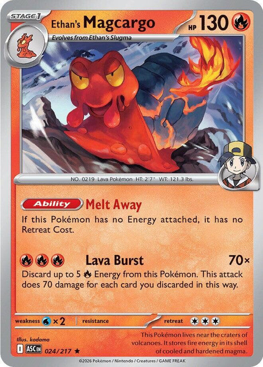 #024 Ethan's Magcargo 024/217 Rare Holo