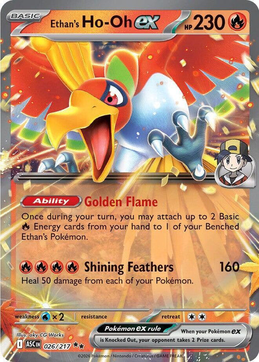 #026 Ethan's Ho-Oh EX 026/217 Double Rare