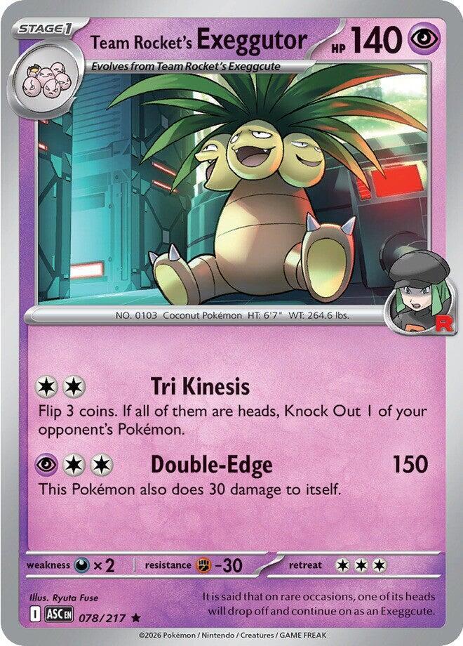 #078 Team Rocket's exeggutor 078/217 Rare Holo