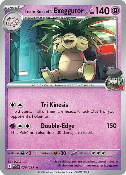 #078 Team Rocket's exeggutor 078/217 Rare Holo
