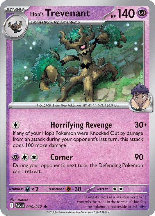 #096 Hop's Trevenant 096/217 Rare Holo