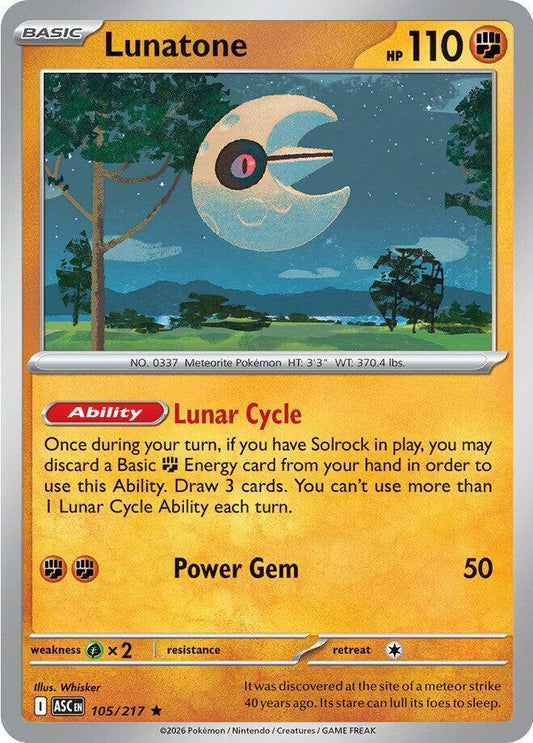#105 Lunatone 105/217 Rare Holo