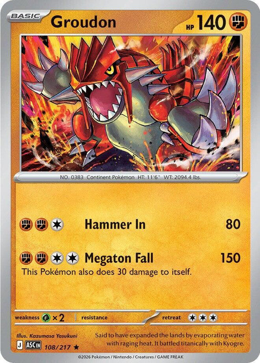 #108 Groudon 108/217 Rare Holo