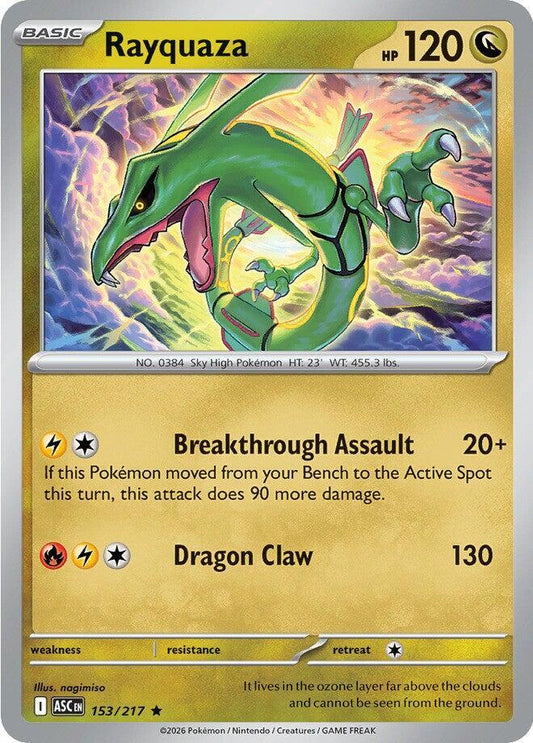 #153 Rayquaza 153/217 Rare Holo
