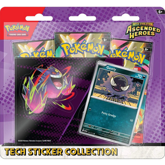 (Max 1 pr kunde, åpnes på Stream) Ascended Heroes Tech Sticker (Gastly)
