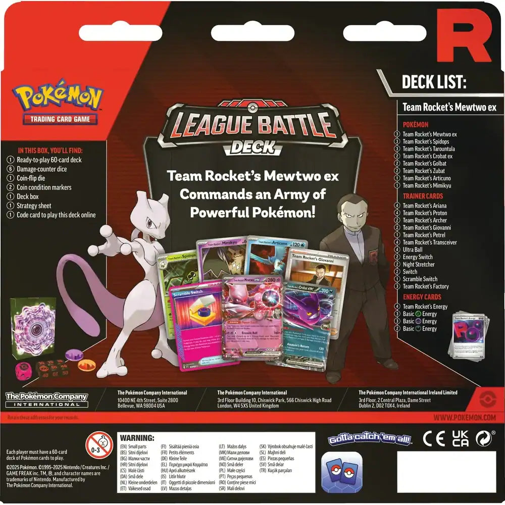 Team Rocket's Mewtwo EX League Battle Deck
