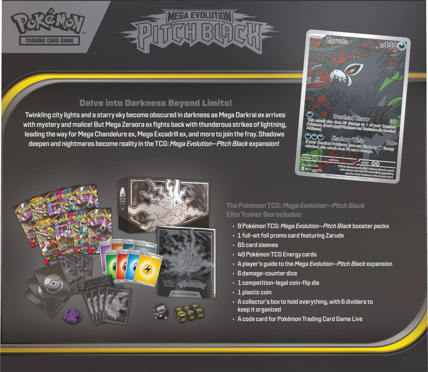 (Max 1 pr kunde) Pokémon ME5 Pitch Black Elite Trainer Box