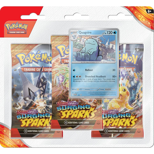 Pokémon SV8 Surging Sparks 3 Pack Blister Quagsire