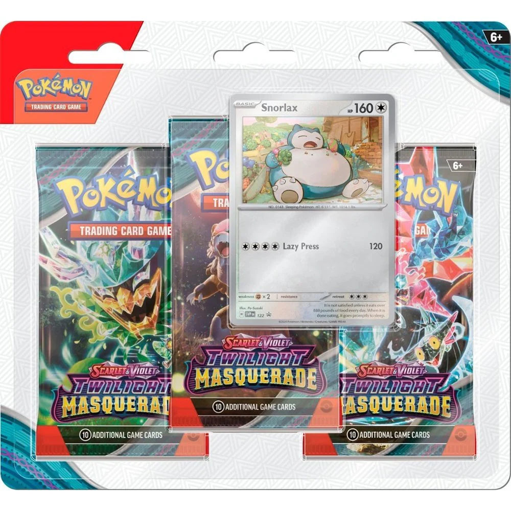 Pokémon SV6 Twilight Masquerade 3 Pack Blister Snorlax