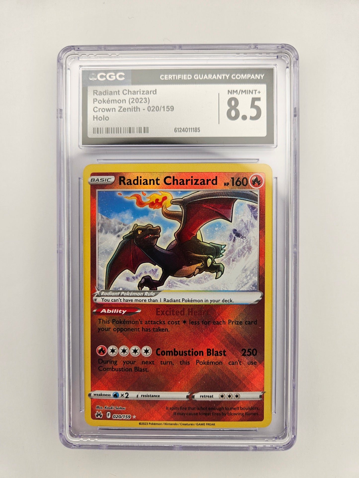 CGC 8.5 Radiant Charizard 020/159