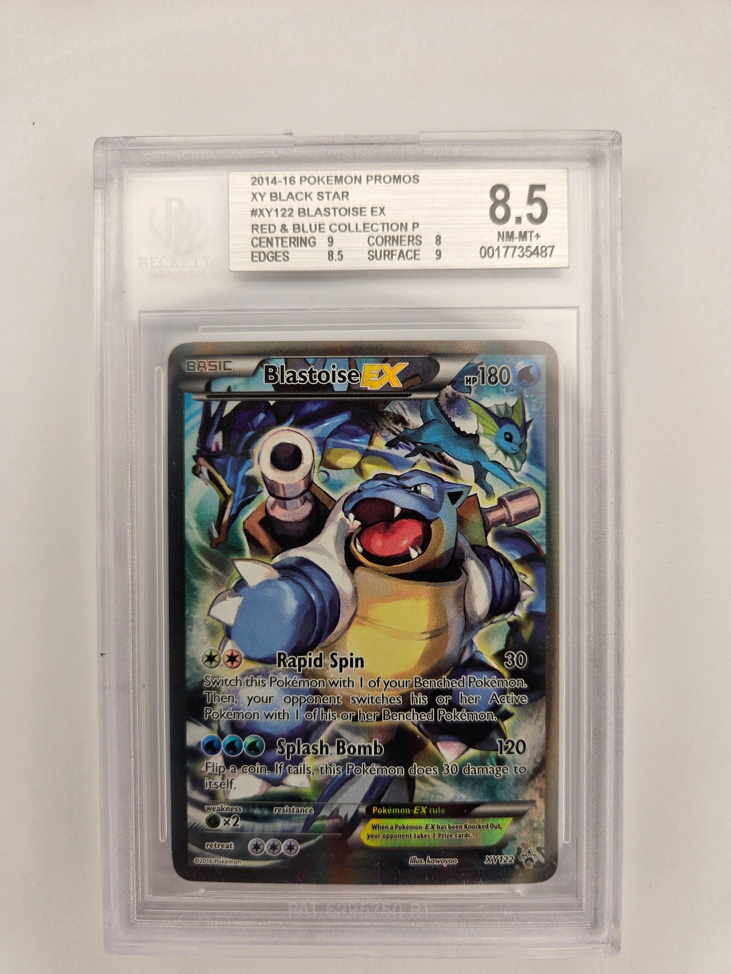 Beckett 8.5 Blastoise EX XY122 Promo