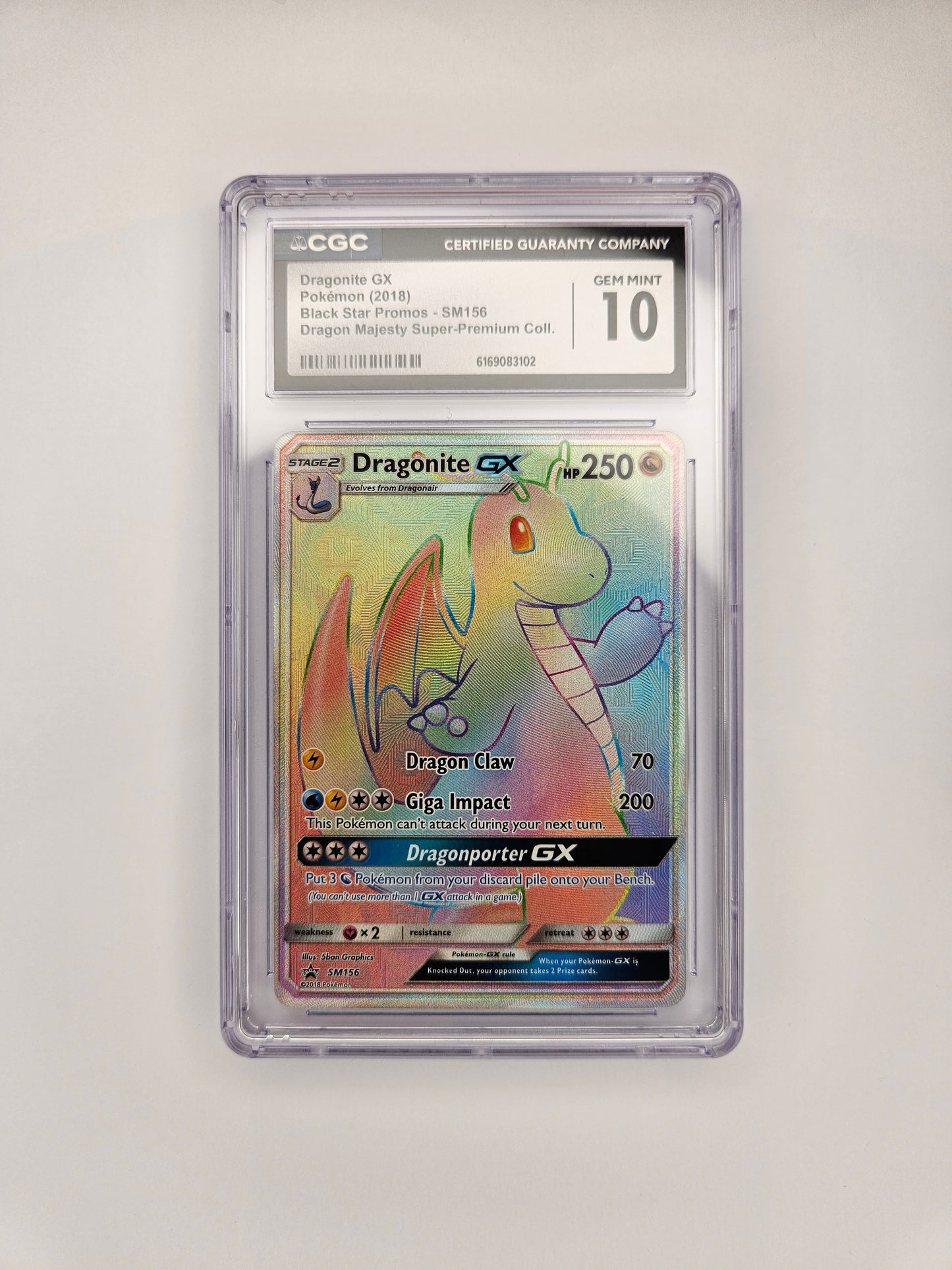 CGC 10 Dragonite GX SM 156