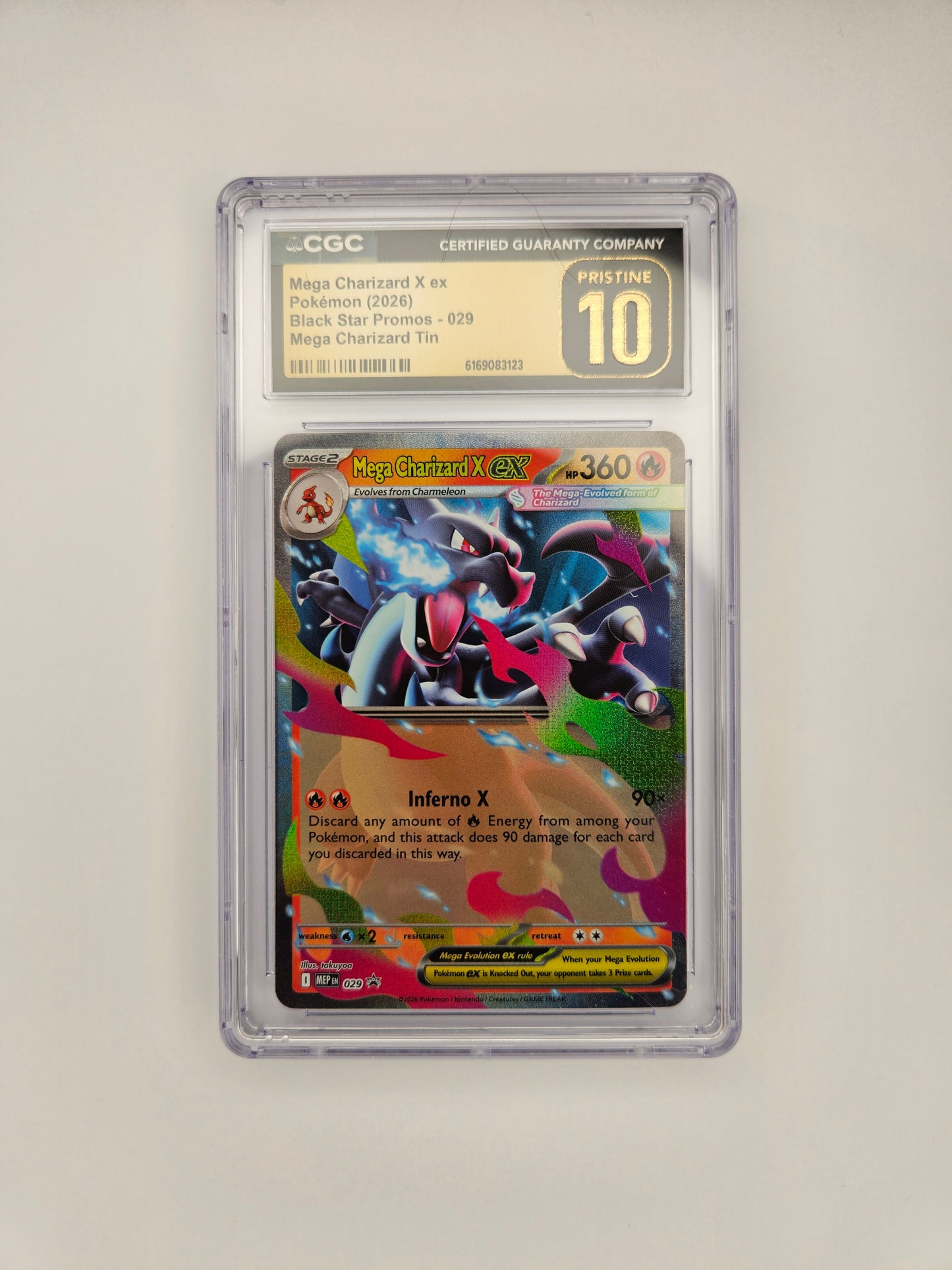 CGC Pristine 10 Mega Charizard X EX ME 29