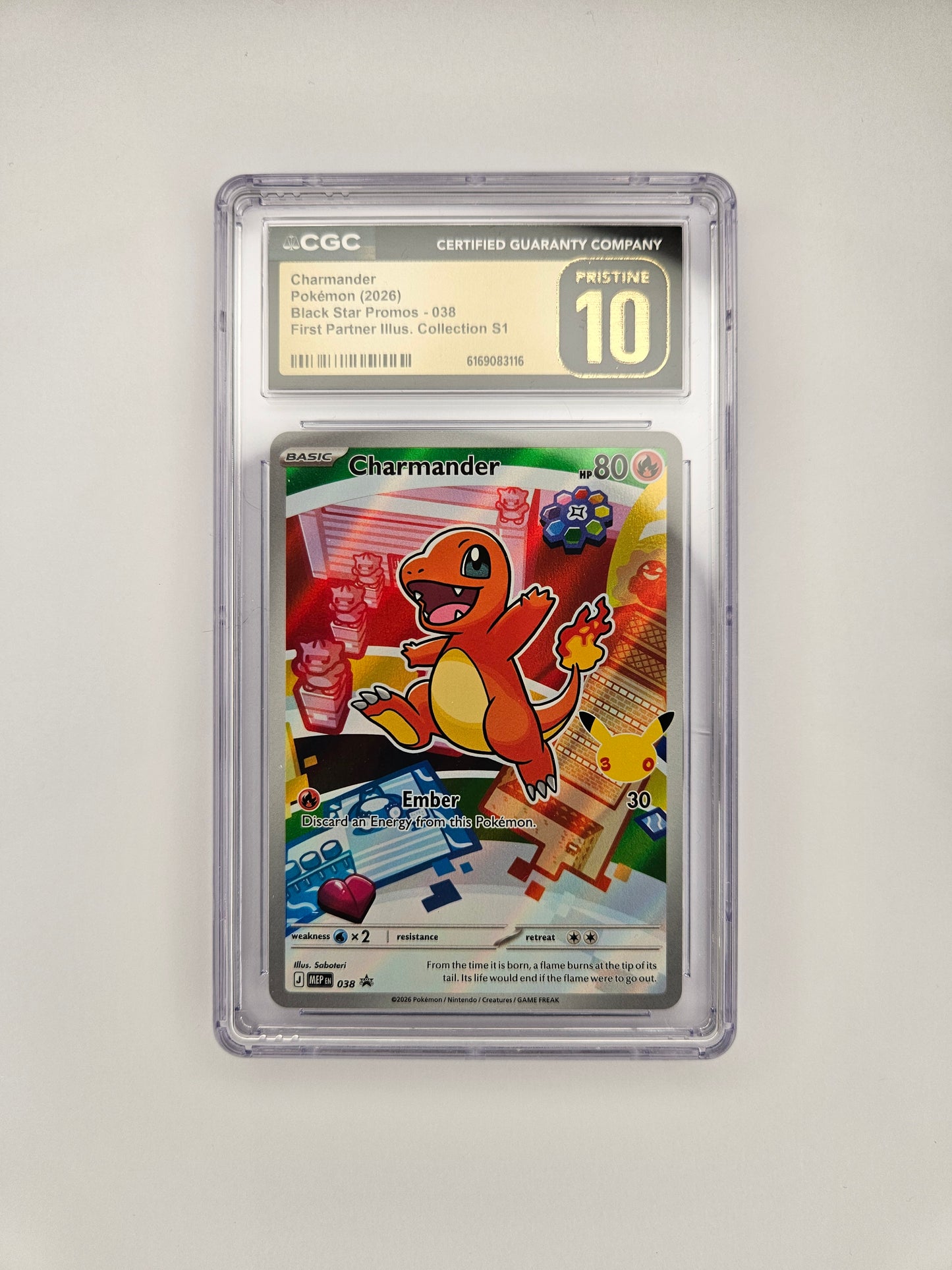 CGC Pristine 10 Charmander ME 38 (2)
