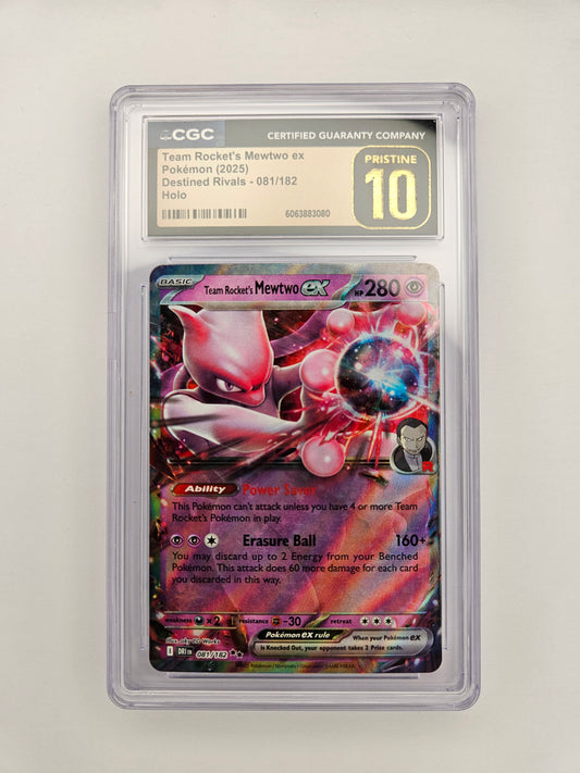CGC Pristine 10 Team Rocket's Mewtwo EX 081/182
