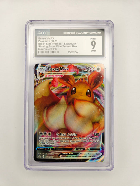 CGC 9 Eevee Vmax SWSH 087 Promo ERROR
