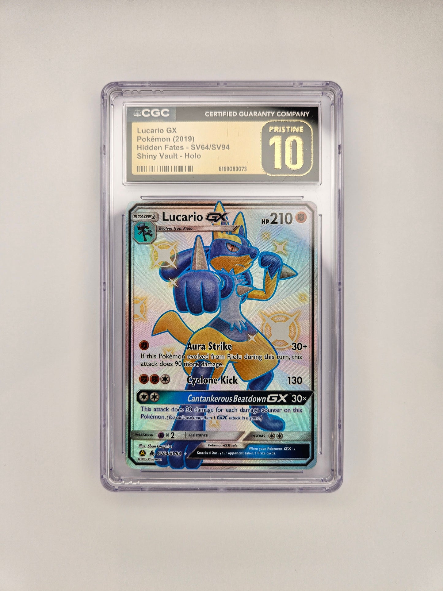 CGC Pristine 10 Lucario GX SV64/SV94