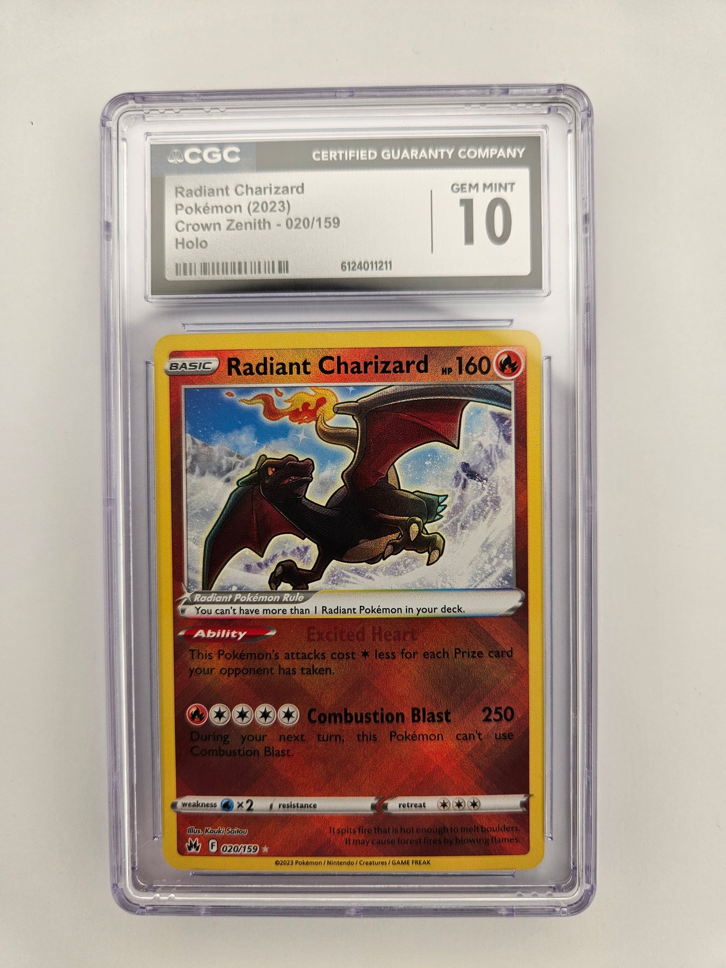CGC 10 Radiant Charizard 020/159