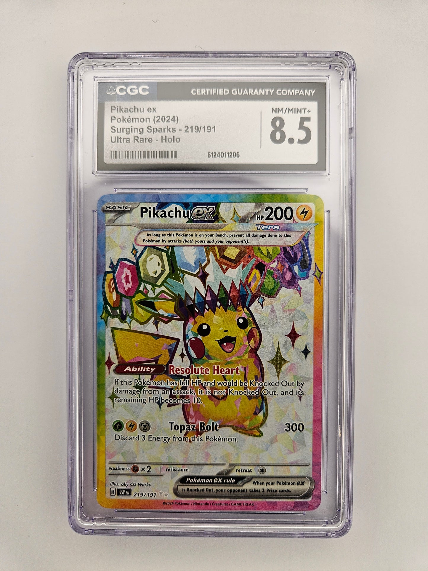 CGC 8.5 Pikachu EX 219/191