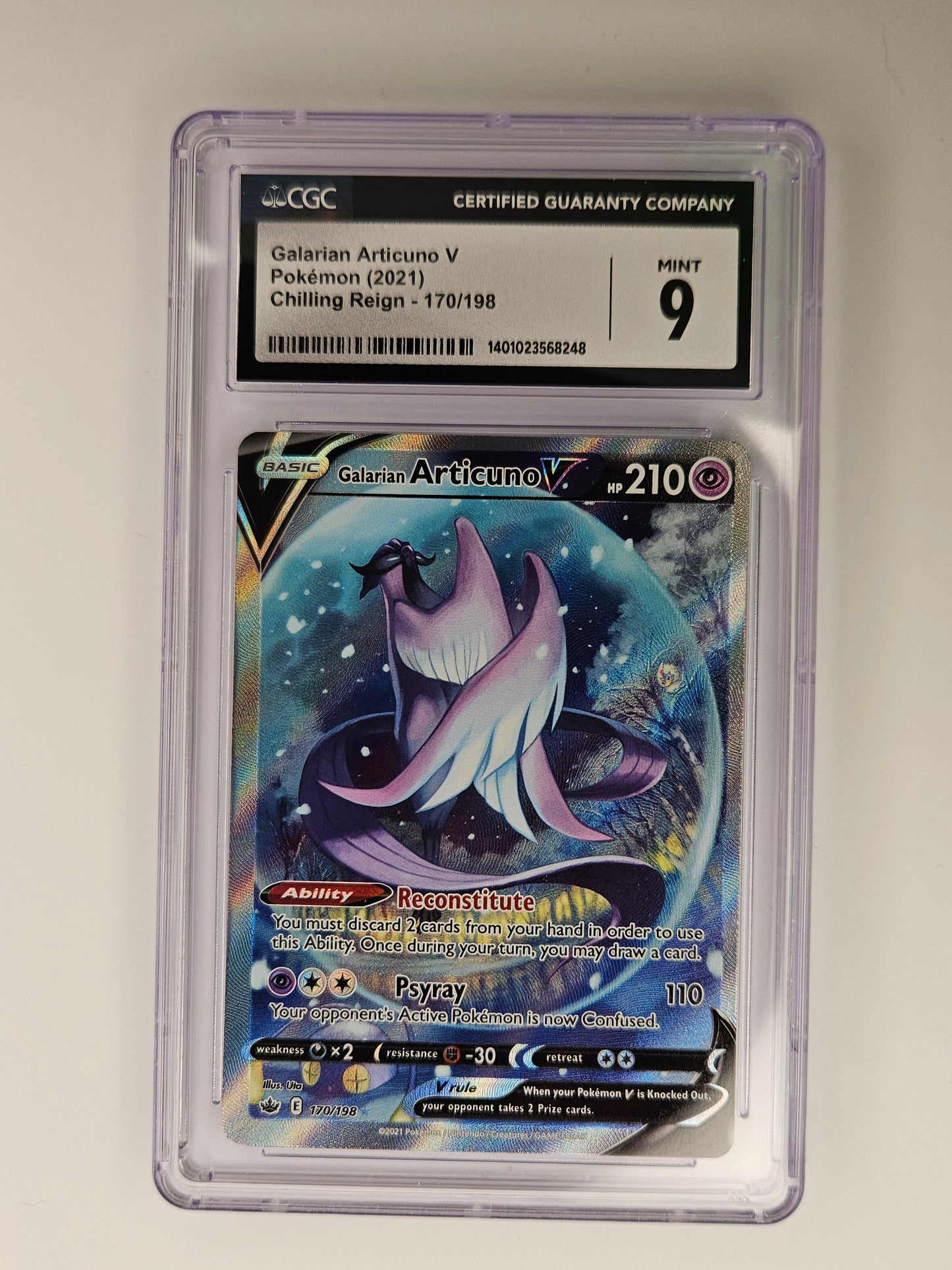 CGC 9 Galarian Articuno V 170/198