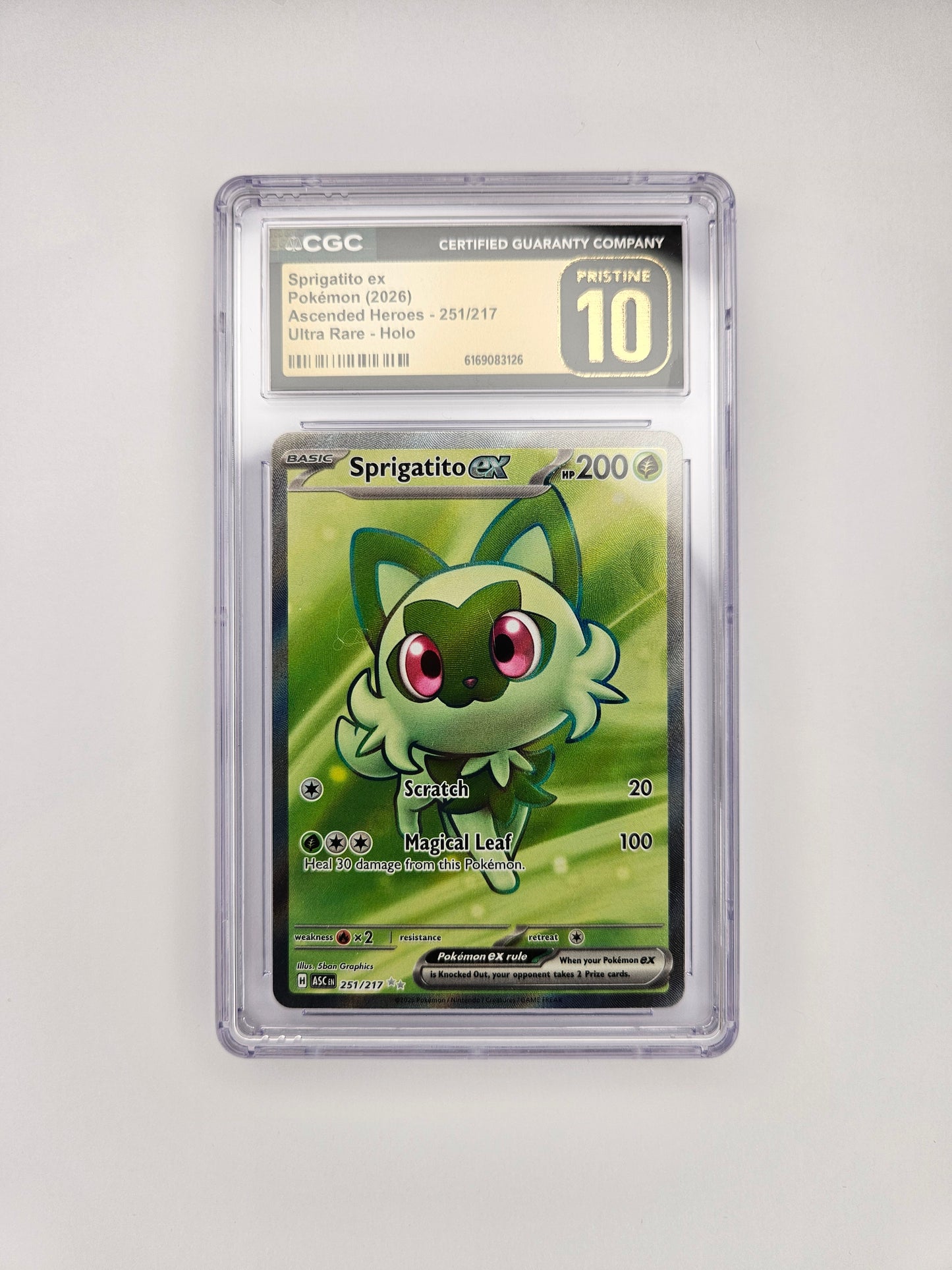 CGC Pristine 10 Sprigatito EX 251/217