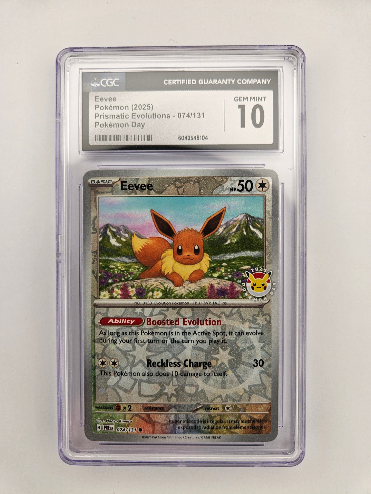 CGC 10 Eevee 074/131 (Pokémon Day 2025)