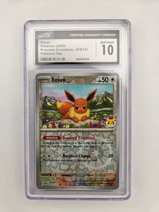 CGC 10 Eevee 074/131 (Pokémon Day 2025)