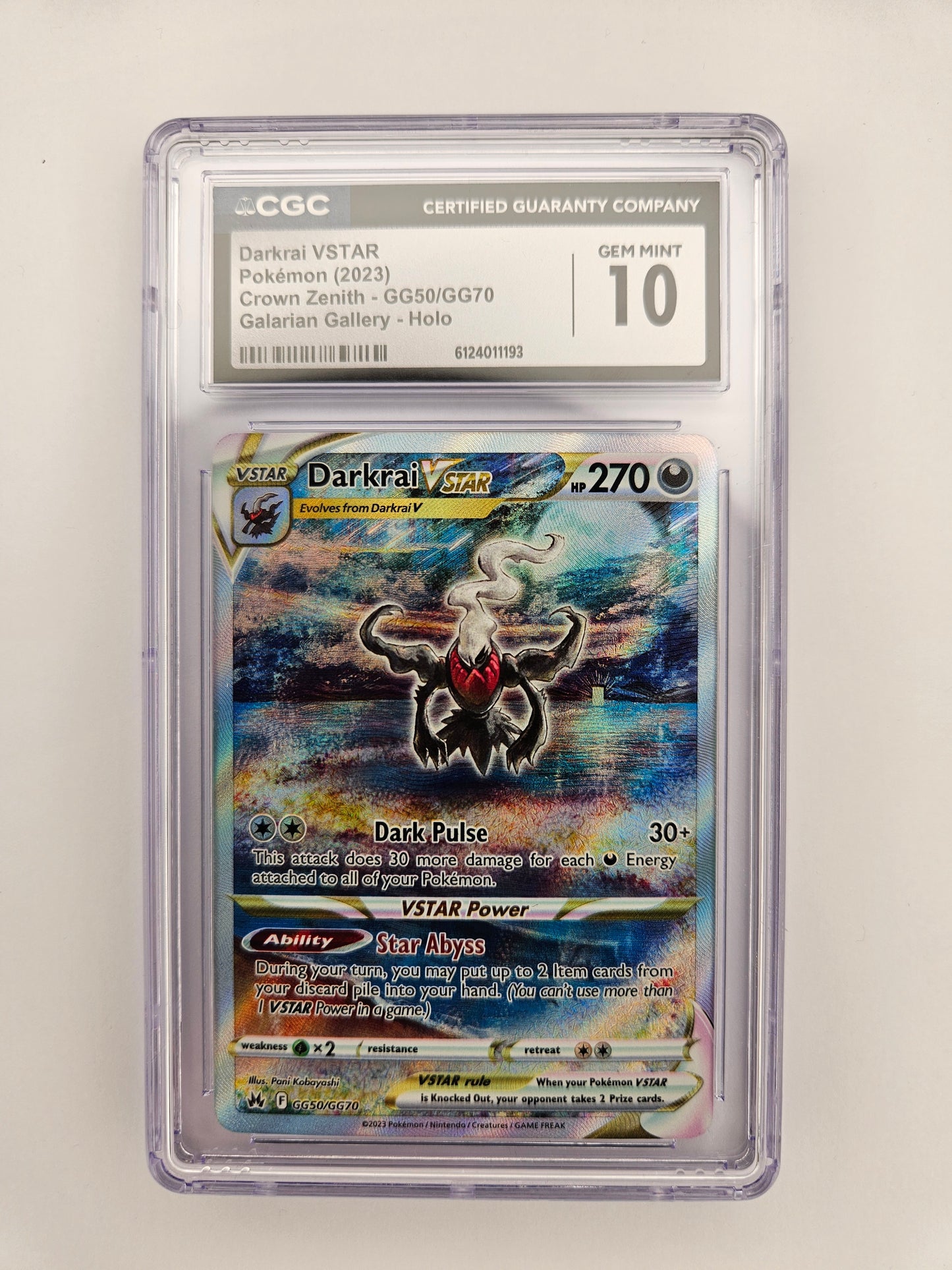 CGC 10 Darkrai Vstar GG50/GG70