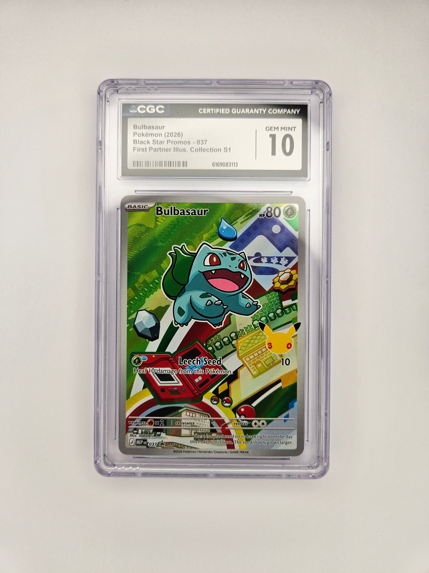 CGC 10 Bulbasaur ME 37