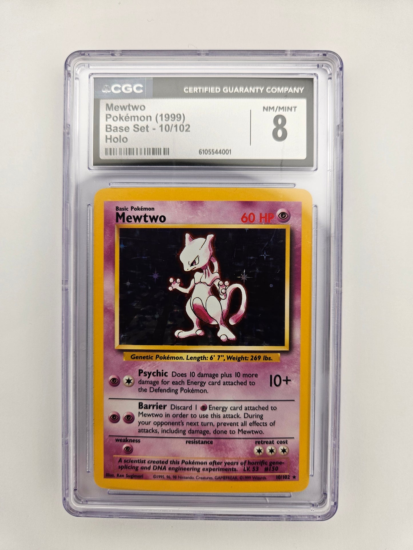 CGC 8 Mewtwo 10/102 (base set)