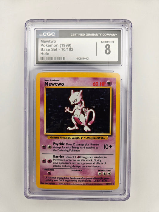 CGC 8 Mewtwo 10/102 (base set)