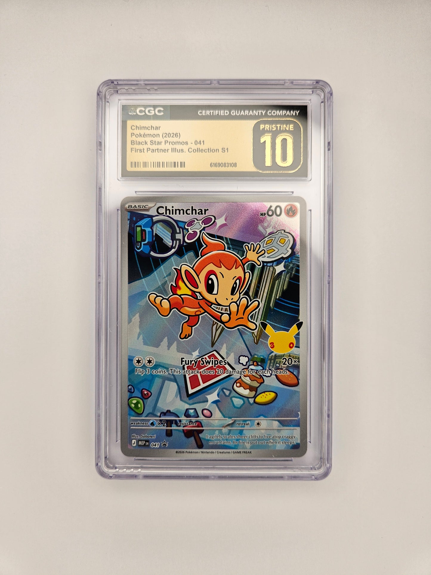 CGC Pristine 10 Chimchar ME 41 (2)