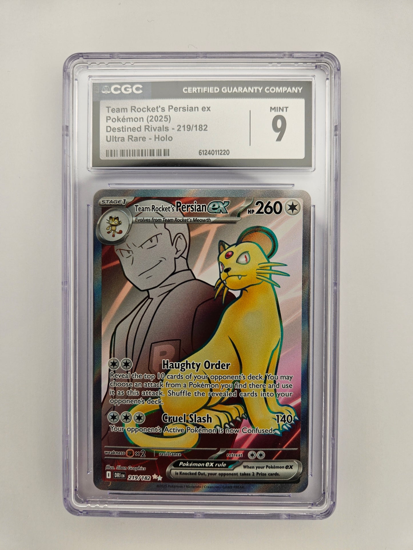 CGC 9 Team Rocket's Persian 219/182