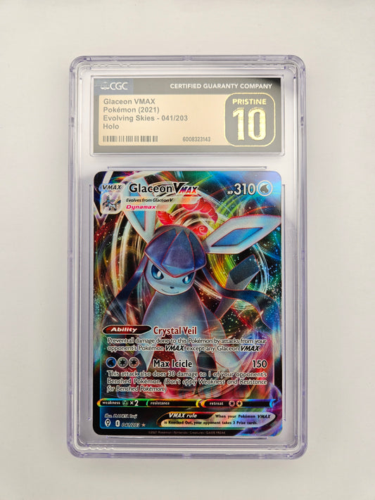 CGC Pristine 10 Glaceon Vmax 041/203