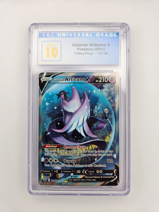 CGC Pristine 10 Galarian Articuno V 170/198