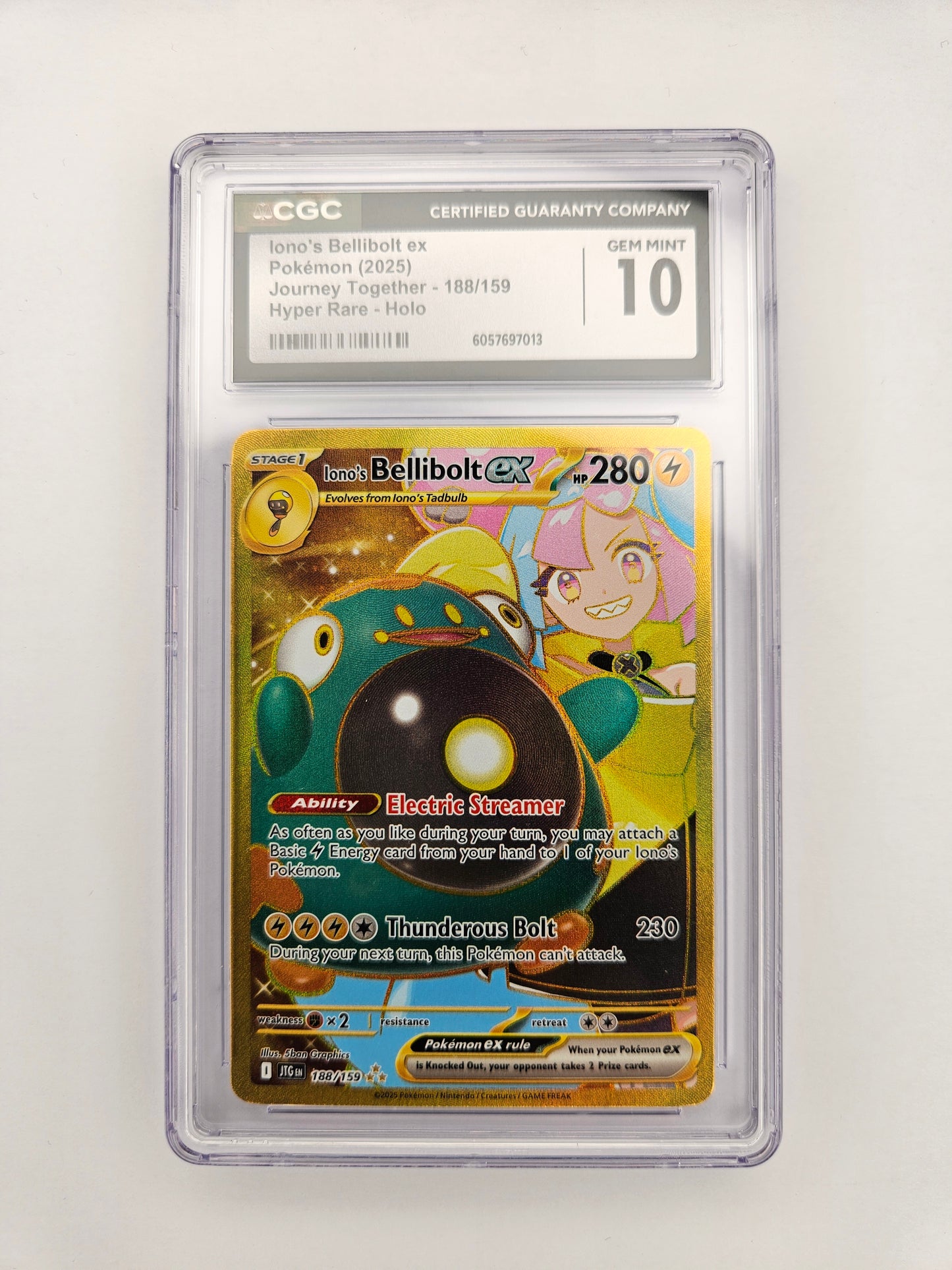 CGC 10 Iono's Bellibolt EX 188/159