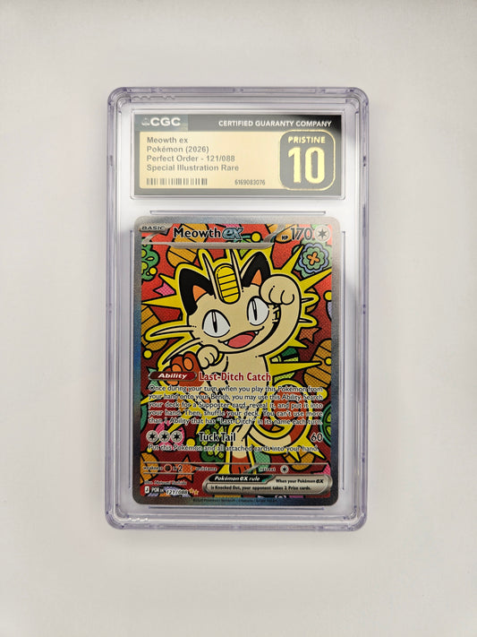 CGC Pristine 10 Meowth EX 121/088