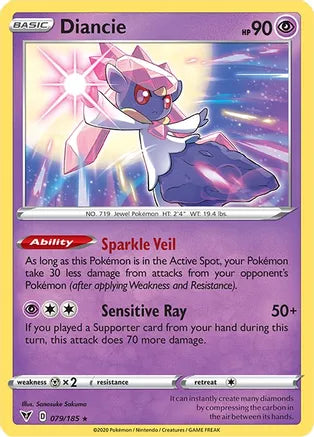 #079 Diancie 079/185 Rare Holo