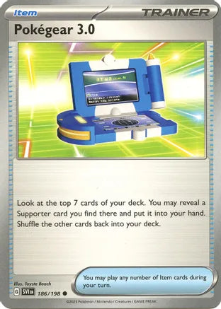 #186 Pokegear 3.0 186/198 Common Reverse Holo
