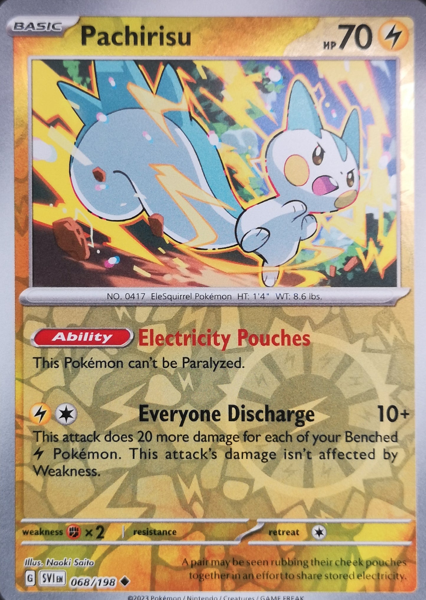 #068 Pachirisu 068/198 Uncommon Reverse Holo