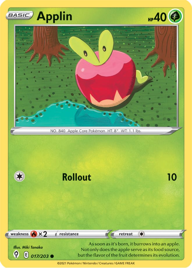 #017 Applin 017/203 Common Reverse Holo