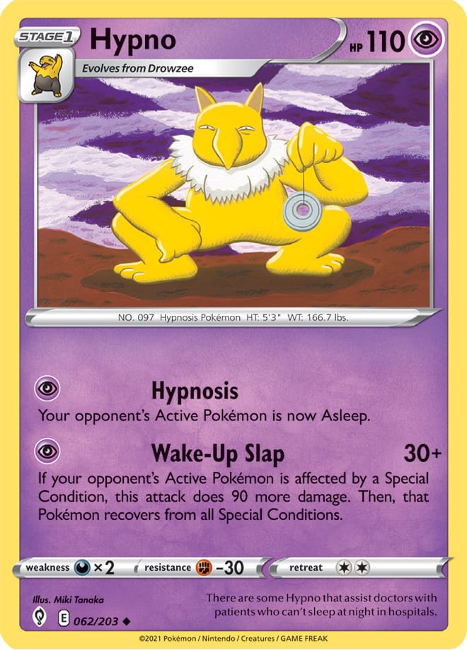#062 Hypno 062/203 Uncommon Reverse Holo