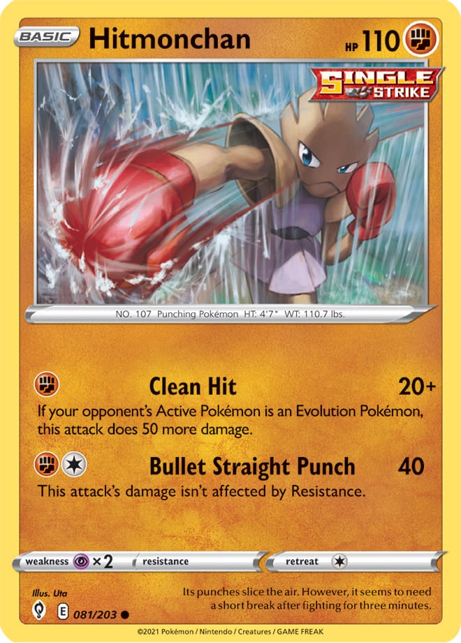 #081 Hitmonchan 081/203 Common Reverse Holo