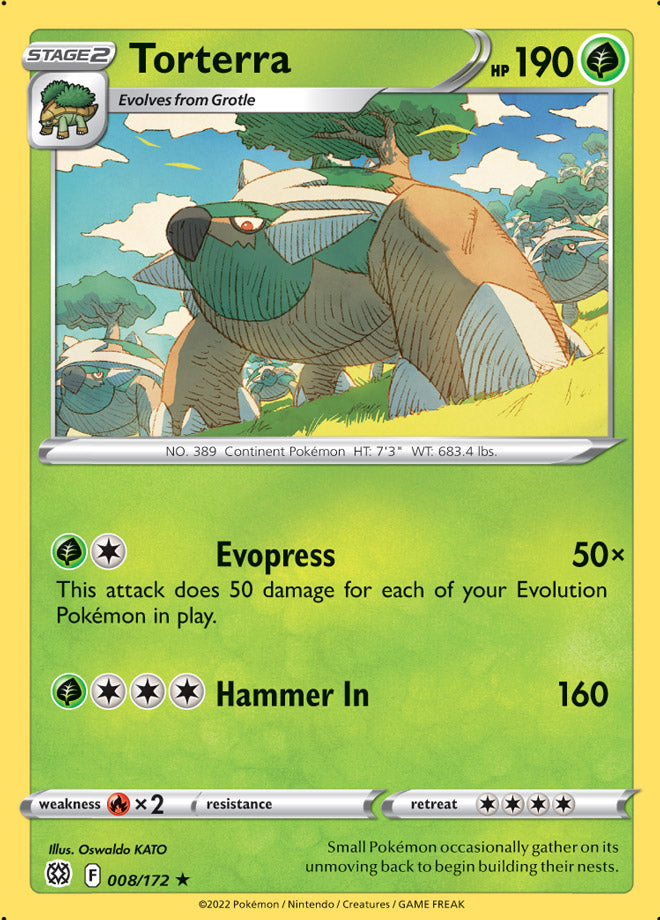 #008 Torterra 008/172 Rare Holo